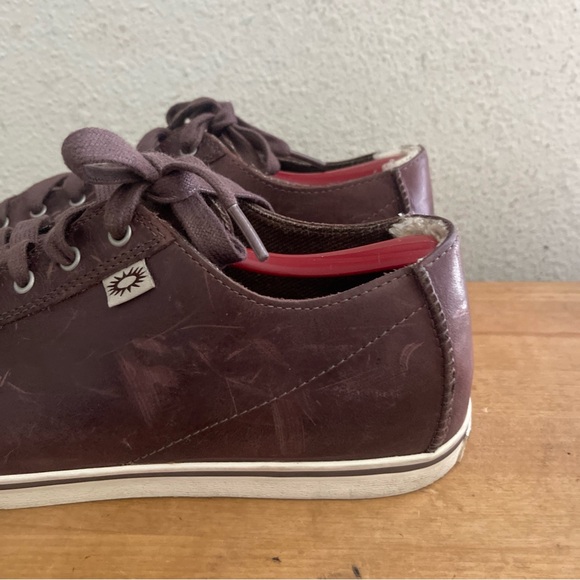 UGG Australia Mens Vanowen Sneaker Shoes Brown Leahter Lace Up Low Top Size: 12 - Picture 10 of 12